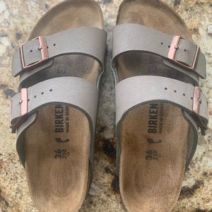 Women’s gray Birkenstocks. Only worn a couple times
